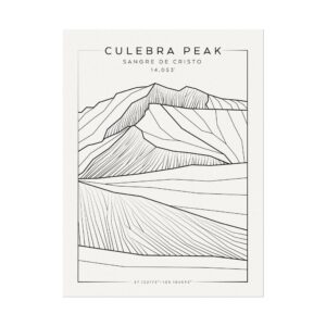 Colorado 14ers: CULEBRA PEAK: Textured Watercolor Matte Posters