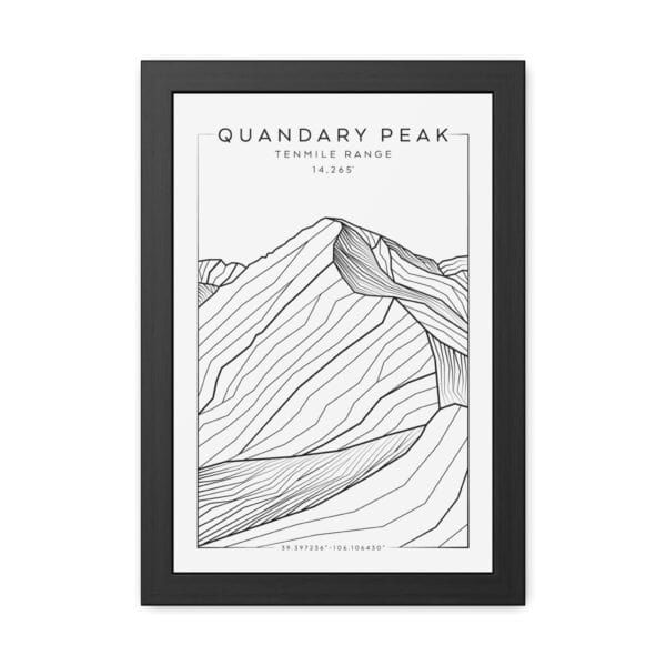 Colorado 14ers: QUANDARY PEAK: Framed Poster