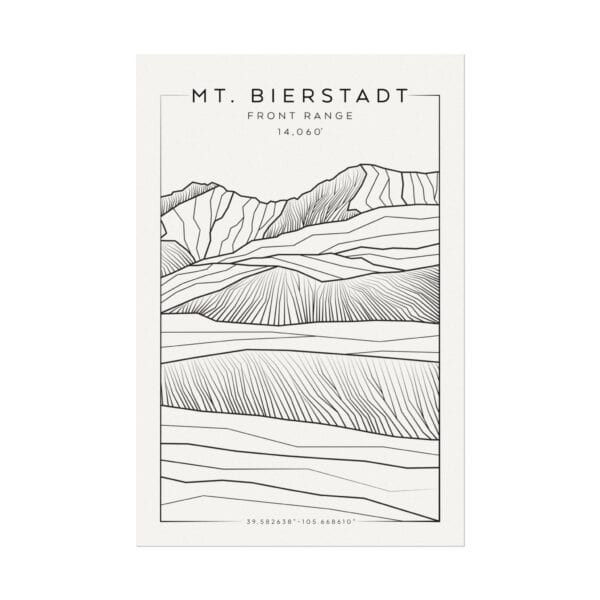 Colorado 14ers: MT. BIERSTADT: Textured Watercolor Matte Posters - Image 5