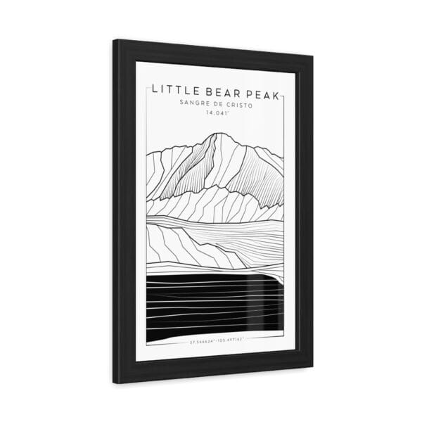 Colorado 14ers: LITTLE BEAR PEAK: Framed Poster - Image 2