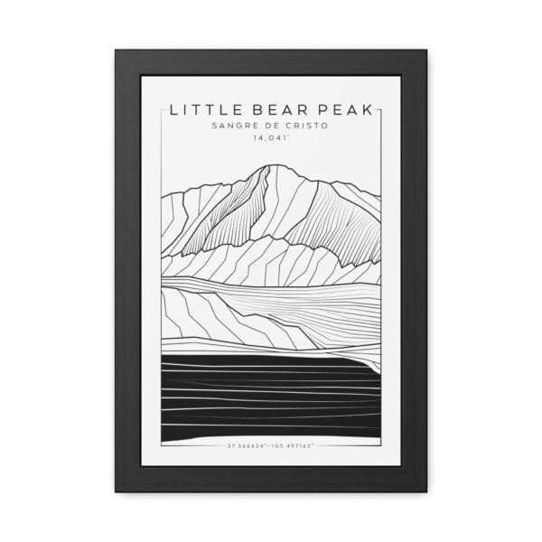 Colorado 14ers: LITTLE BEAR PEAK: Framed Poster
