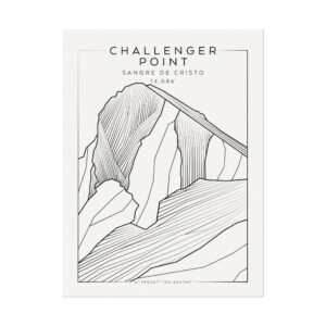 Colorado 14ers: CHALLENGER POINT: Textured Watercolor Matte Posters