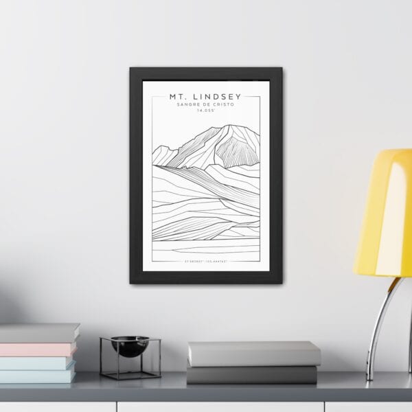 Colorado 14ers: MT. LINDSEY: Framed Poster - Image 3
