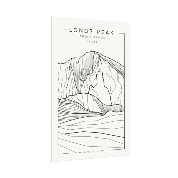 Colorado 14ers: LONGS PEAK: Textured Watercolor Matte Posters - Image 7