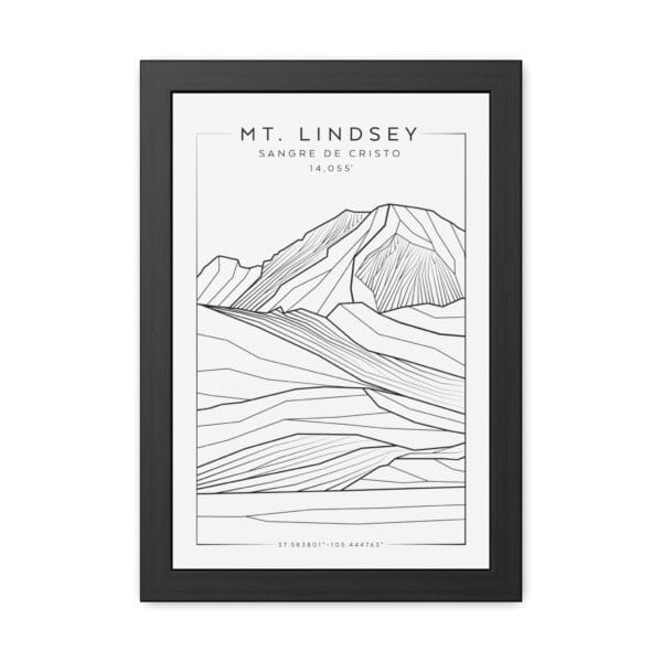 Colorado 14ers: MT. LINDSEY: Framed Poster