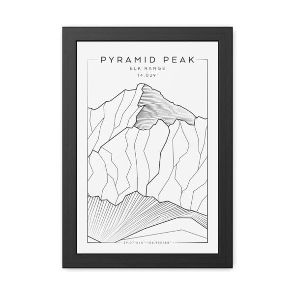 Colorado 14ers: PYRAMID PEAK: Framed Poster