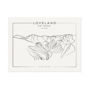 Colorado Ski Mountains: LOVELAND: Textured Watercolor Matte Posters