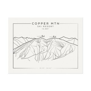 Colorado Ski Mountains: COPPER: Textured Watercolor Matte Posters