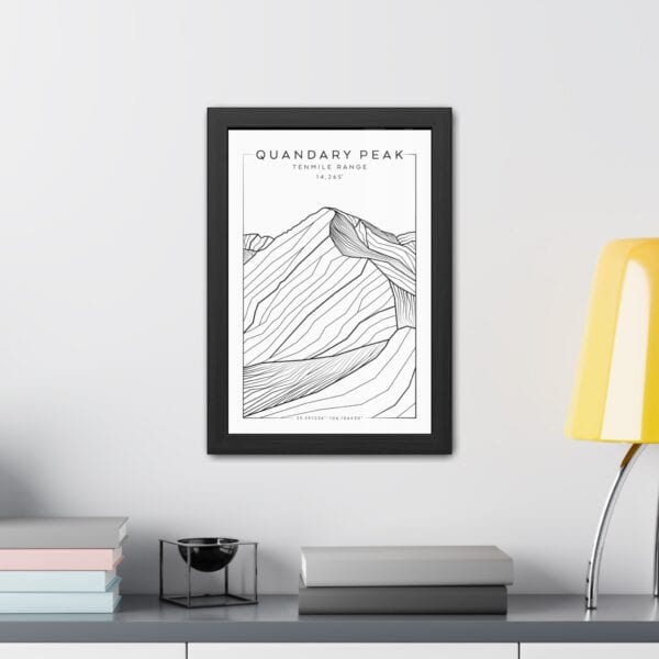 Colorado 14ers: QUANDARY PEAK: Framed Poster - Image 3