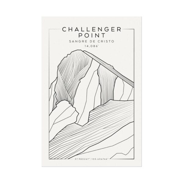 Colorado 14ers: CHALLENGER POINT: Textured Watercolor Matte Posters - Image 5