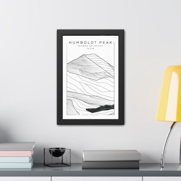 Colorado 14ers: HUMBOLDT PEAK: Framed Poster - Image 3