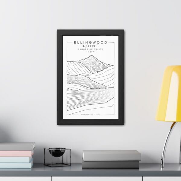 Colorado 14ers: ELLINGWOOD POINT: Framed Poster - Image 3