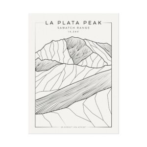 Colorado 14ers: LA PLATA PEAK: Textured Watercolor Matte Posters