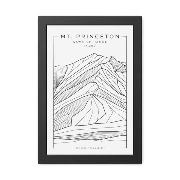 Colorado 14ers: MT. PRINCETON: Framed Poster