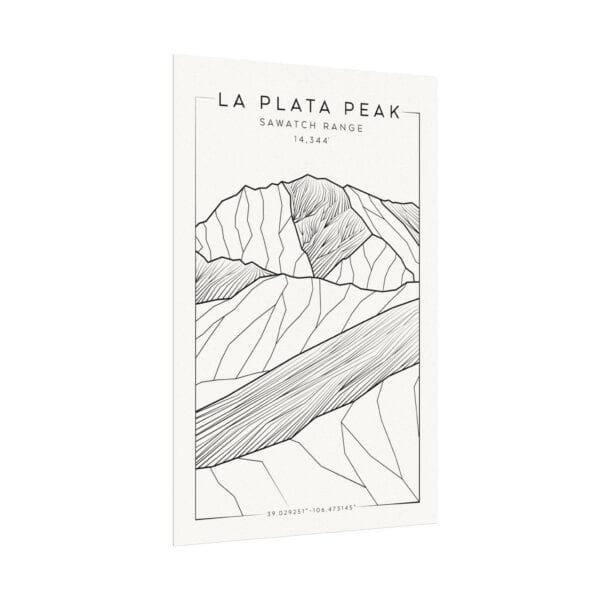 Colorado 14ers: LA PLATA PEAK: Textured Watercolor Matte Posters - Image 7