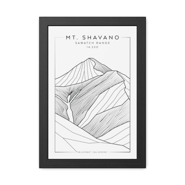 Colorado 14ers: MT. SHAVANO: Framed Poster