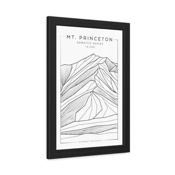 Colorado 14ers: MT. PRINCETON: Framed Poster - Image 2