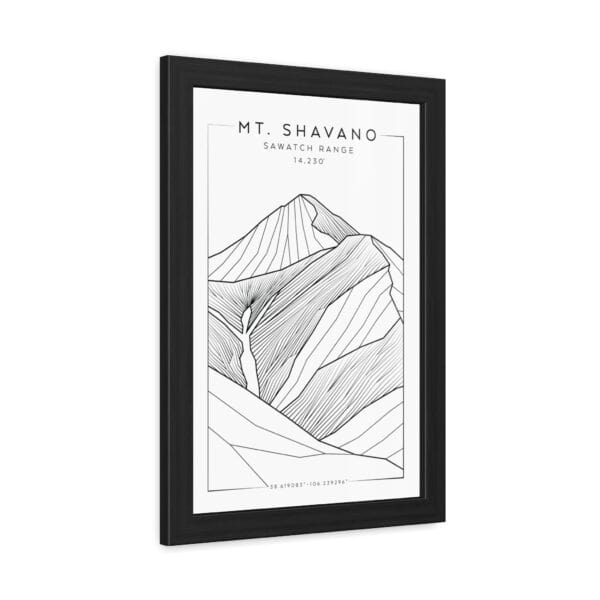 Colorado 14ers: MT. SHAVANO: Framed Poster - Image 2