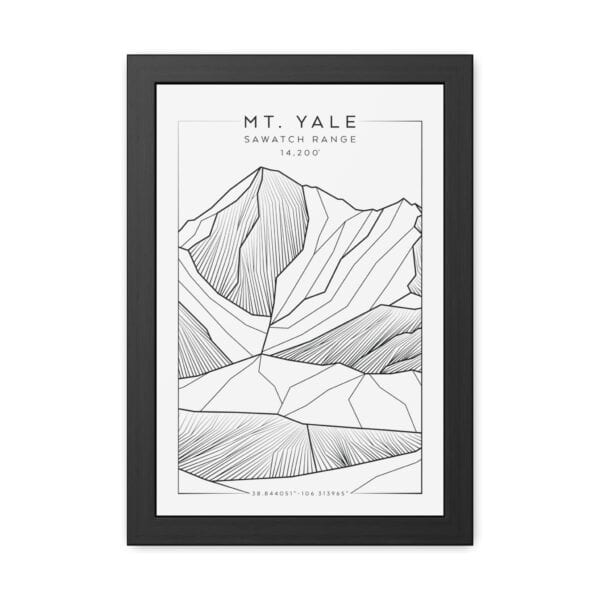 Colorado 14ers: MT. YALE: Framed Poster