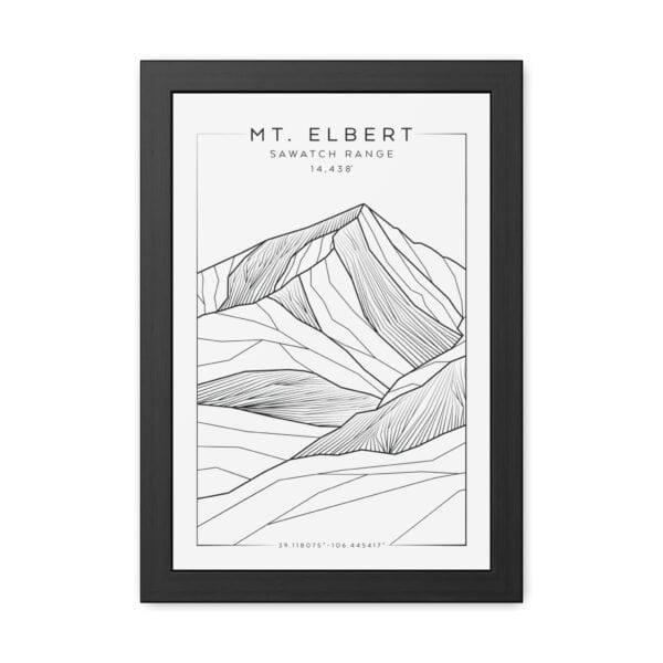 Colorado 14ers: MT. ELBERT: Framed Poster