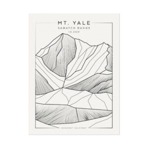 Colorado 14ers: MT. YALE: Textured Watercolor Matte Posters