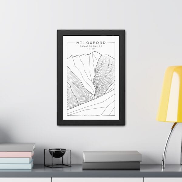 Colorado 14ers: MT. OXFORD: Framed Poster - Image 3