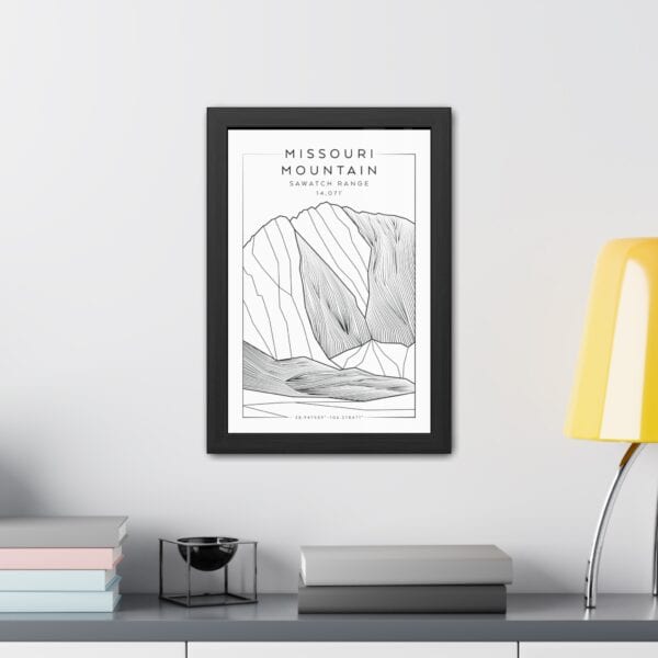 Colorado 14ers: MISSOURI MOUNTAIN: Framed Poster - Image 3