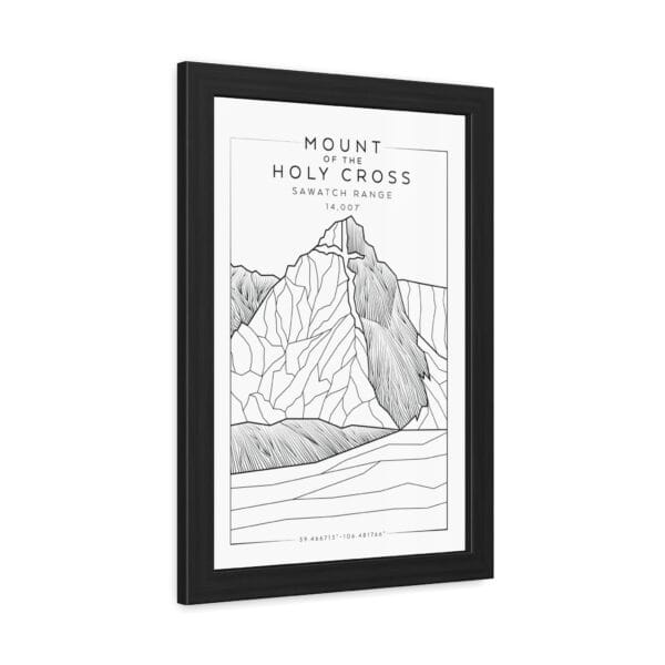 Colorado 14ers: MOUNT of the HOLY CROSS: Framed Poster - Image 2