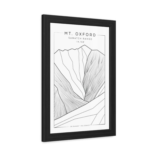 Colorado 14ers: MT. OXFORD: Framed Poster - Image 2