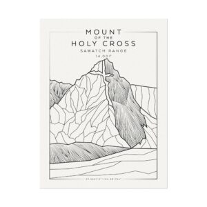 Colorado 14ers: MOUNT of the HOLY CROSS: Textured Watercolor Matte Posters
