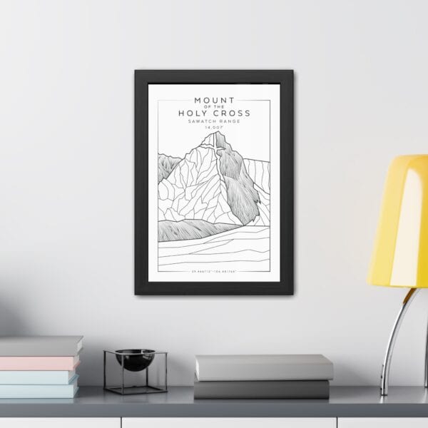 Colorado 14ers: MOUNT of the HOLY CROSS: Framed Poster - Image 3