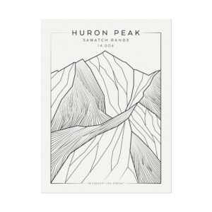Colorado 14ers: HURON PEAK: Textured Watercolor Matte Posters