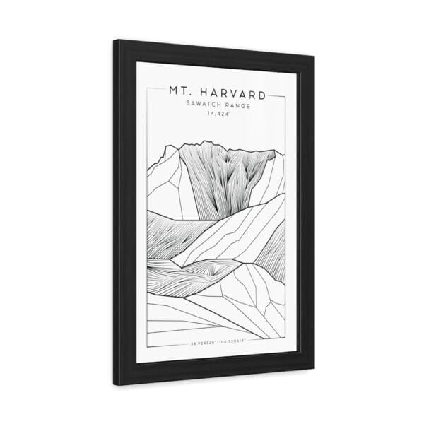 Colorado 14ers: MT. HARVARD: Framed Poster - Image 2