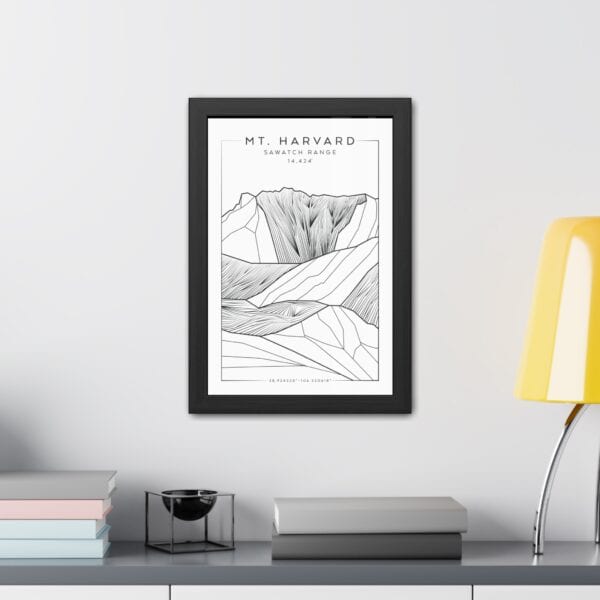 Colorado 14ers: MT. HARVARD: Framed Poster - Image 3