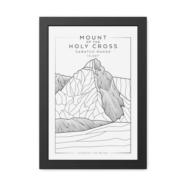 Colorado 14ers: MOUNT of the HOLY CROSS: Framed Poster