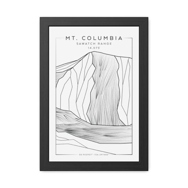 Colorado 14ers: MT. COLUMBIA: Framed Poster