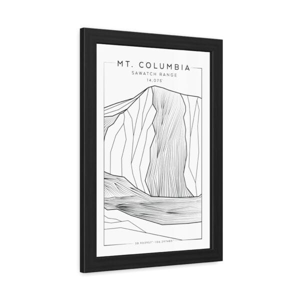 Colorado 14ers: MT. COLUMBIA: Framed Poster - Image 2
