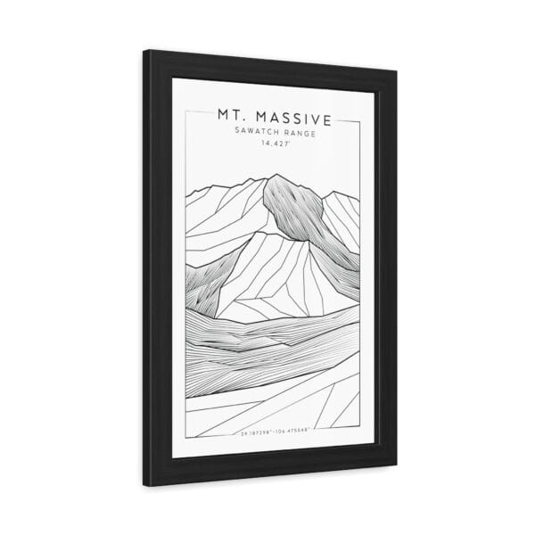Colorado 14ers: MT. MASSIVE: Framed Poster - Image 2
