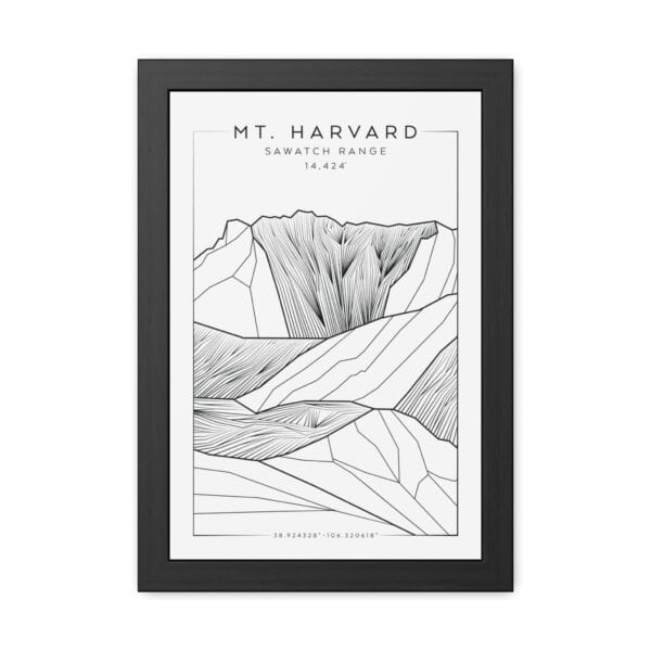 Colorado 14ers: MT. HARVARD: Framed Poster