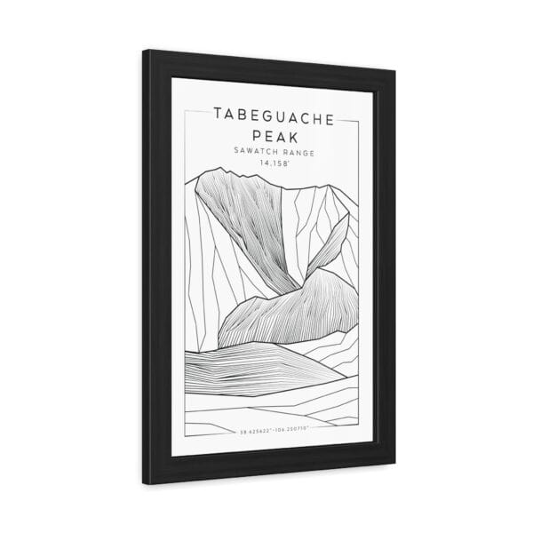 Colorado 14ers: TABEGUACHE PEAK: Framed Poster - Image 2