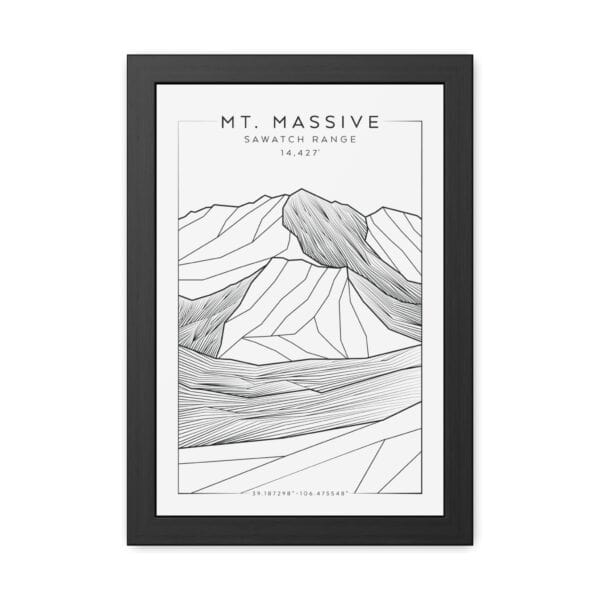 Colorado 14ers: MT. MASSIVE: Framed Poster