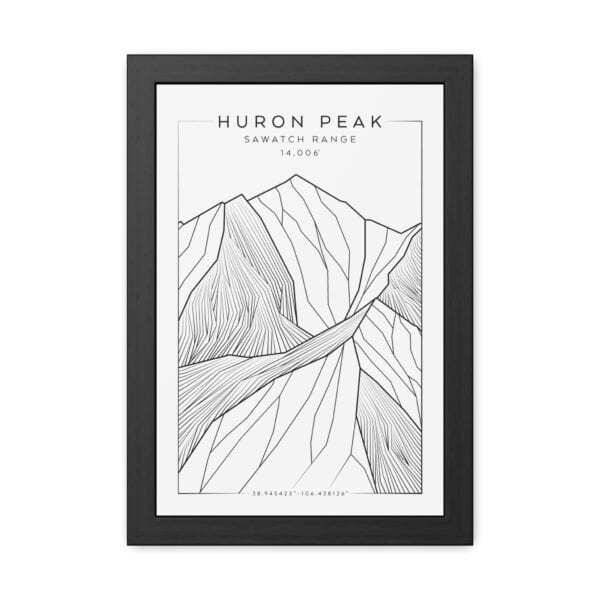 Colorado 14ers: HURON PEAK: Framed Poster