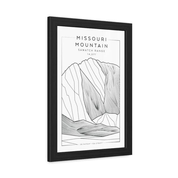 Colorado 14ers: MISSOURI MOUNTAIN: Framed Poster - Image 2