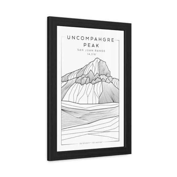 Colorado 14ers: UNCOMPAHGRE PEAK: Framed Poster - Image 2