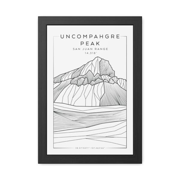Colorado 14ers: UNCOMPAHGRE PEAK: Framed Poster