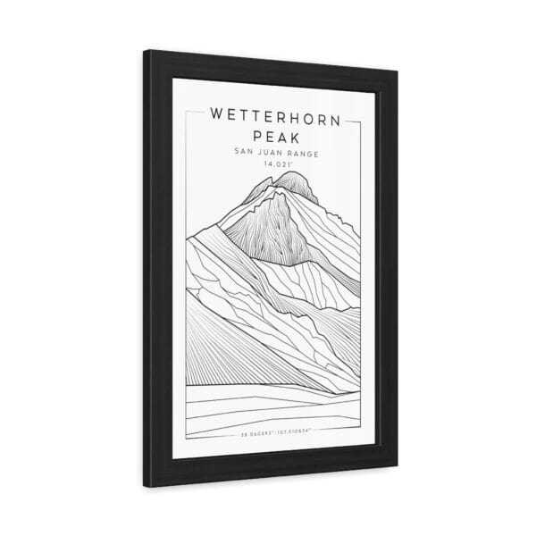 Colorado 14ers: WETTERHORN PEAK: Framed Poster - Image 2