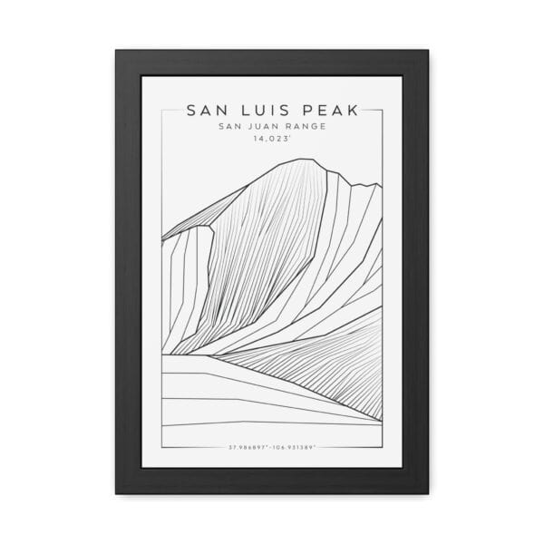 Colorado 14ers: SAN LUIS PEAK: Framed Poster