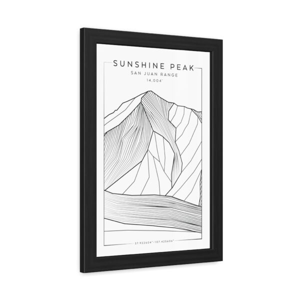 Colorado 14ers: SUNSHINE PEAK: Framed Poster - Image 2