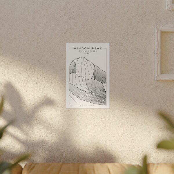 Colorado 14ers: WINDOM PEAK: Textured Watercolor Matte Posters - Image 8