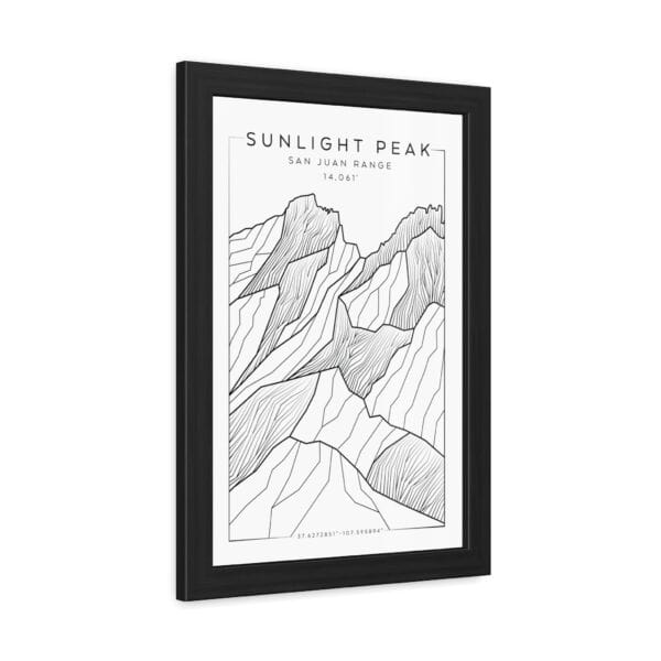 Colorado 14ers: SUNLIGHT PEAK: Framed Poster - Image 2
